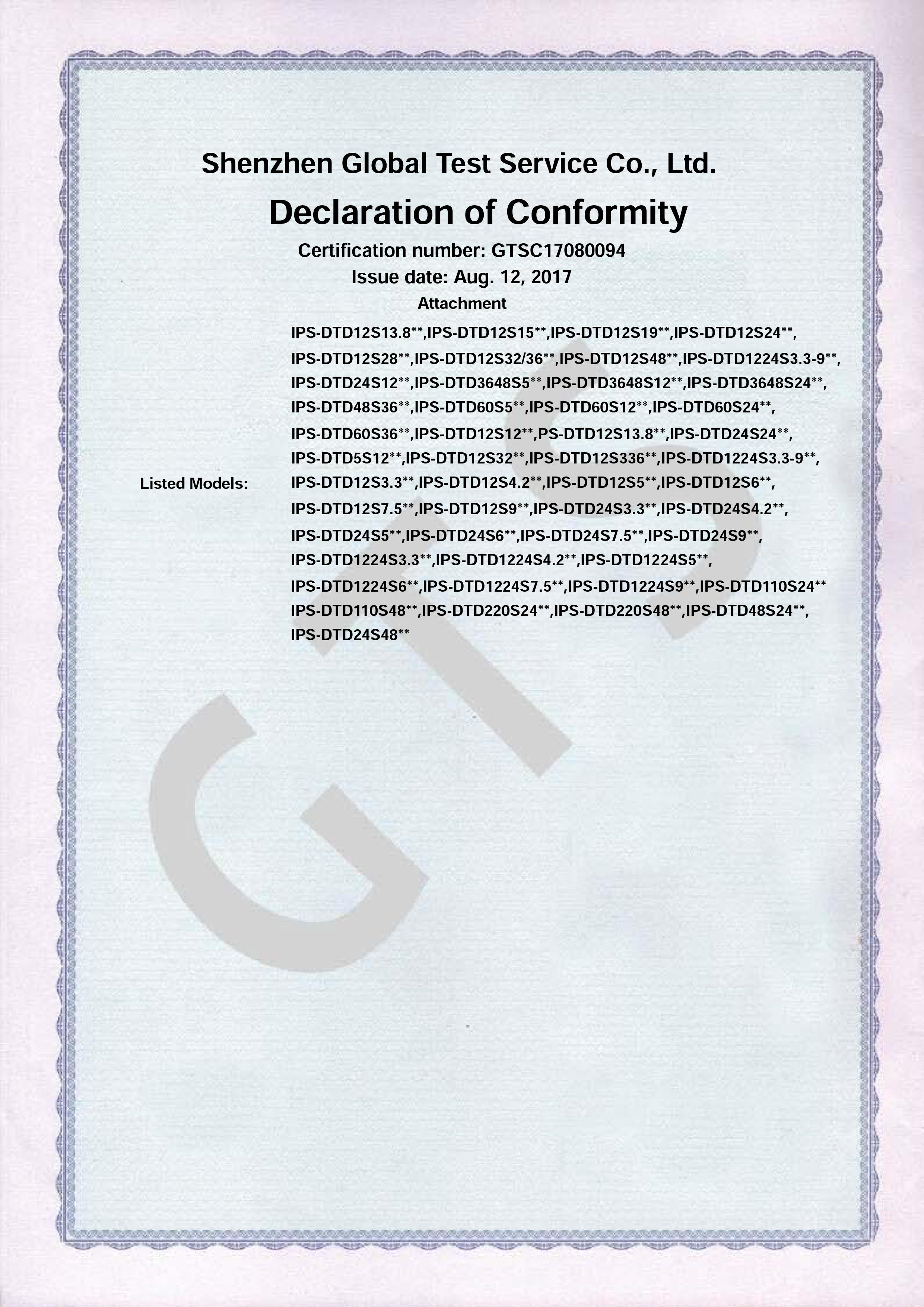 Declaración de conformidad 4