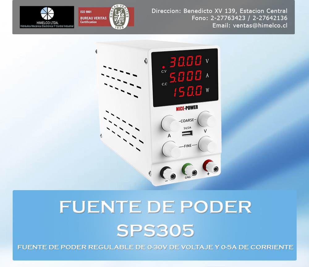 Fuente de poder regulable SPS305