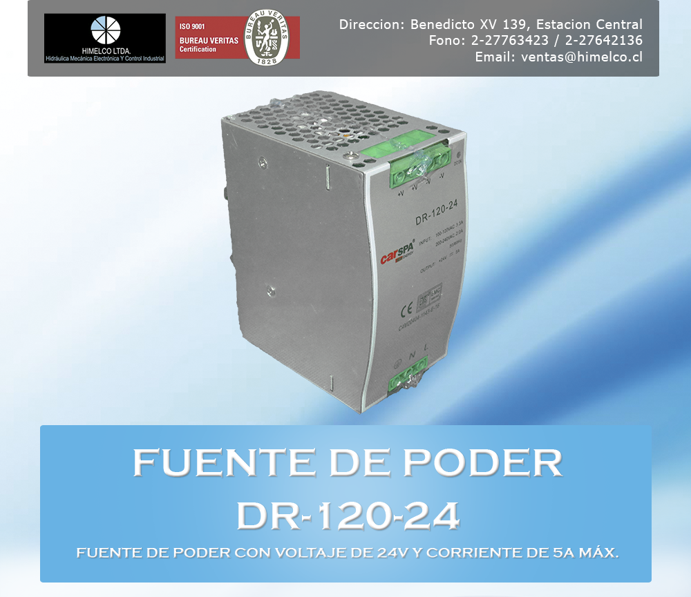 Fuente de poder DR-120-24
