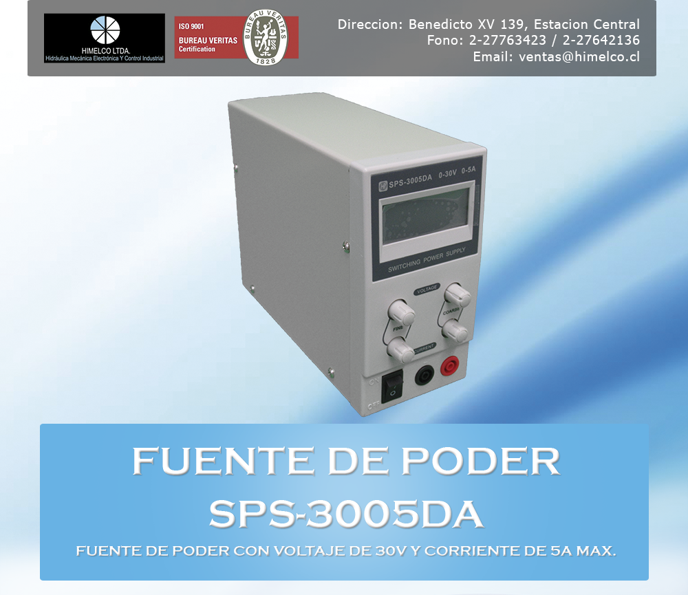Fuente de poder SPS-3005DA