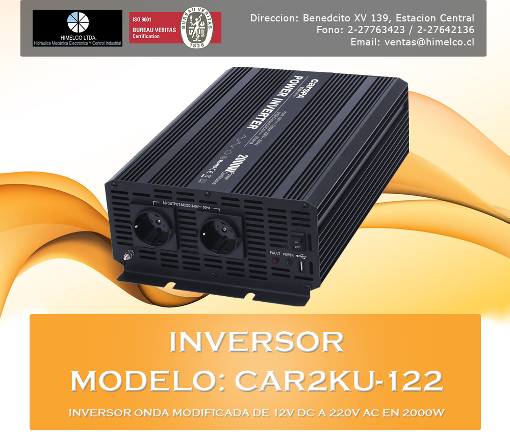 Inversor Modelo CAR2KU-122
