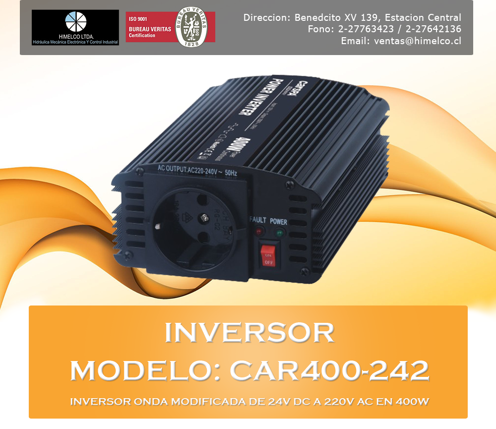 Inversor modelo CAR400-242