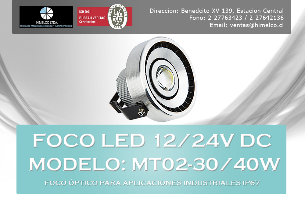 Focos LED 12/24VDC MT02-30/40W