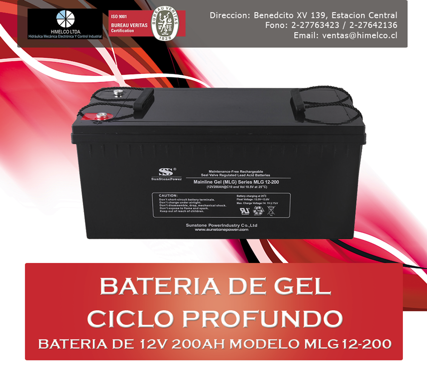 Bateria 12V MLG12-200AH