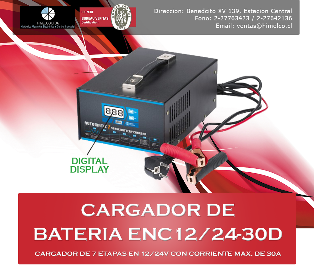 Cargador de Baterías ENC12/24-30D