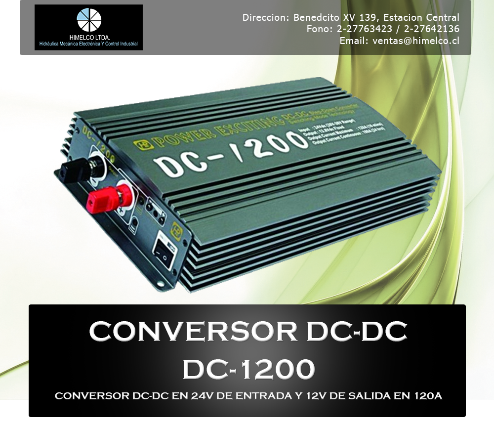 Conversor DC-1200 de 24V a 12V en 120A