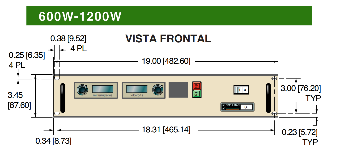 Vista Frontal 600-1200W